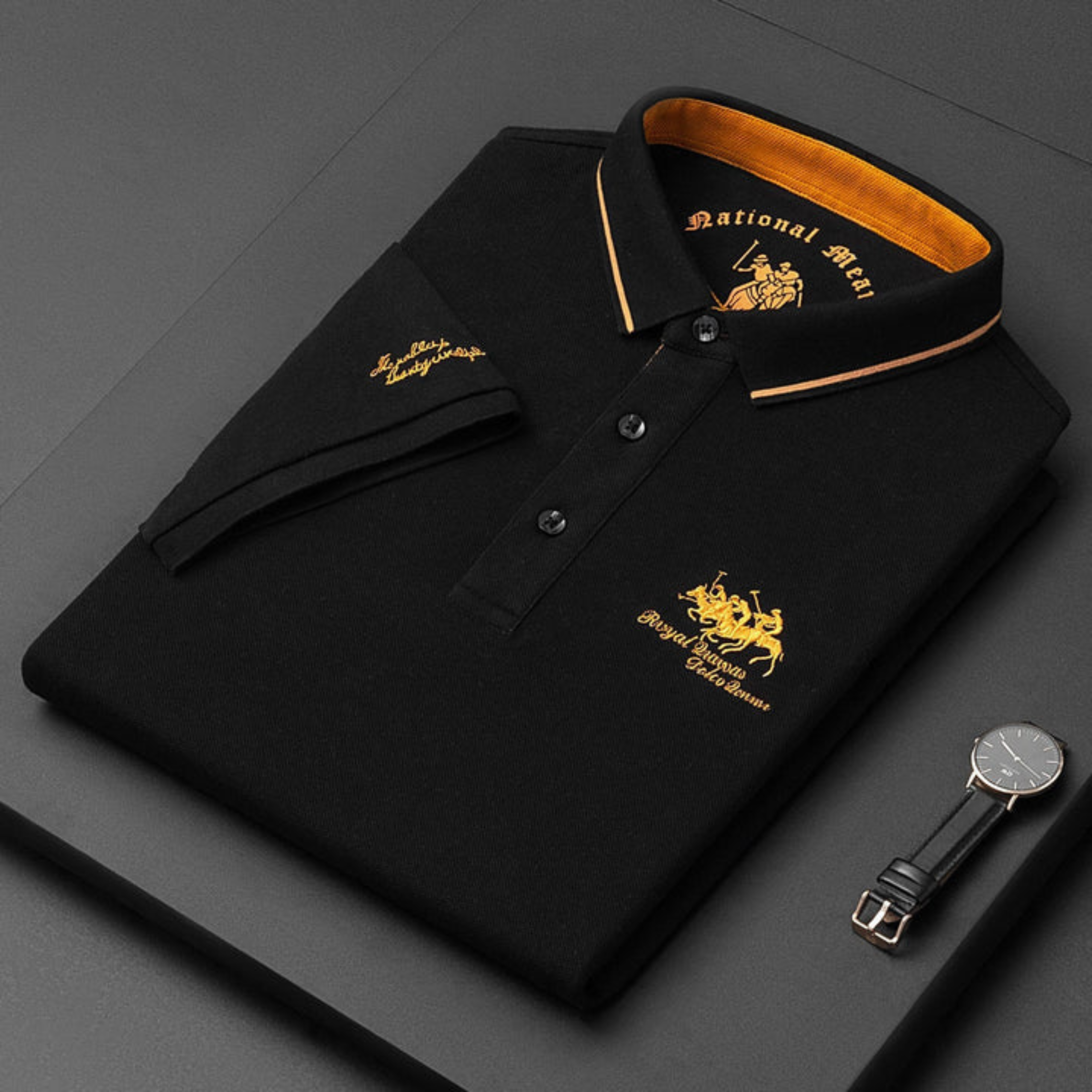T-shirt polo anglaise pour hommes | Manche courte