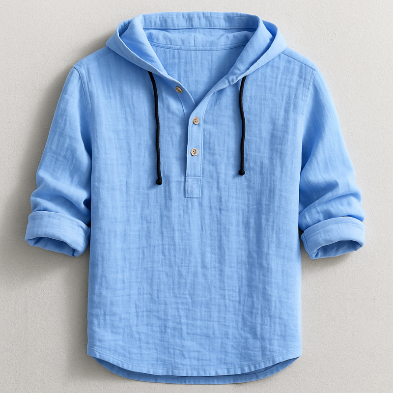 Chemise pull avec capuche pour hommes | Long