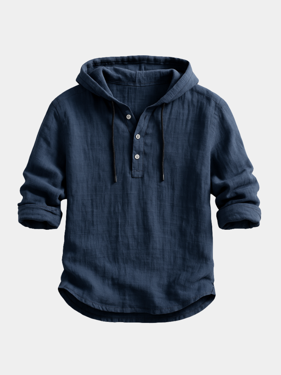 Chemise pull avec capuche pour hommes | Long