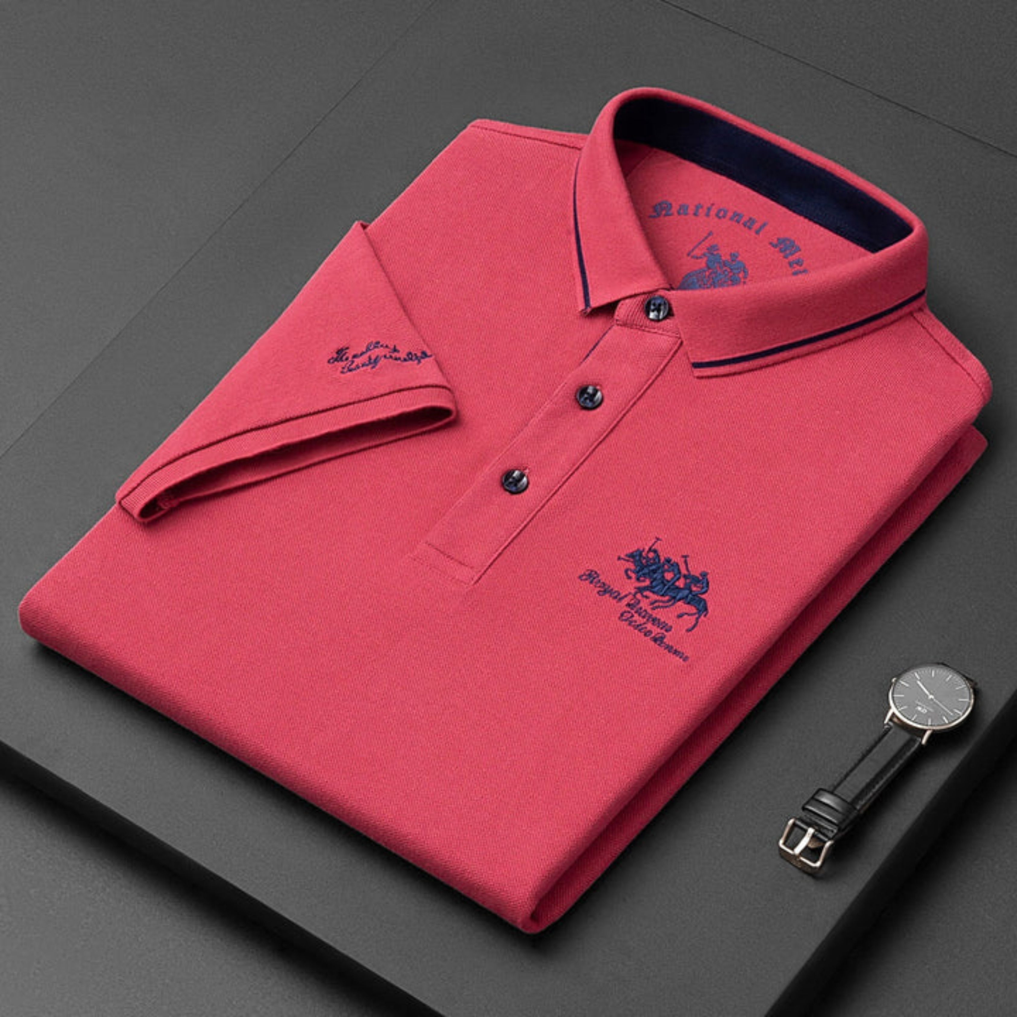 T-shirt polo anglaise pour hommes | Manche courte