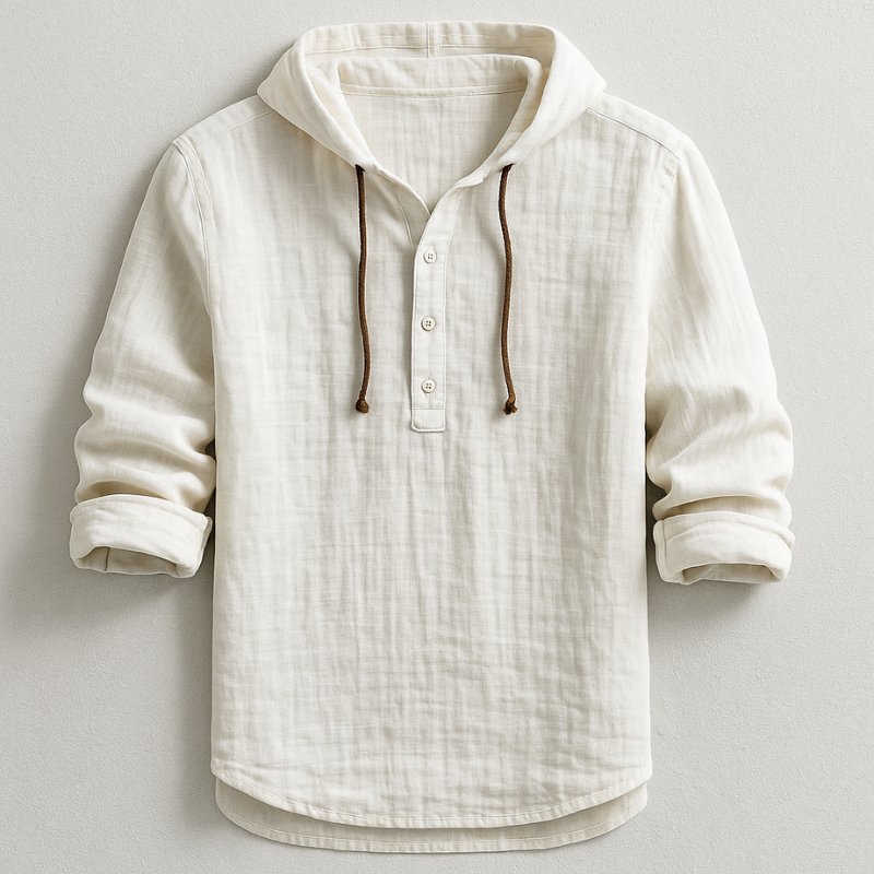 Chemise pull avec capuche pour hommes | Long