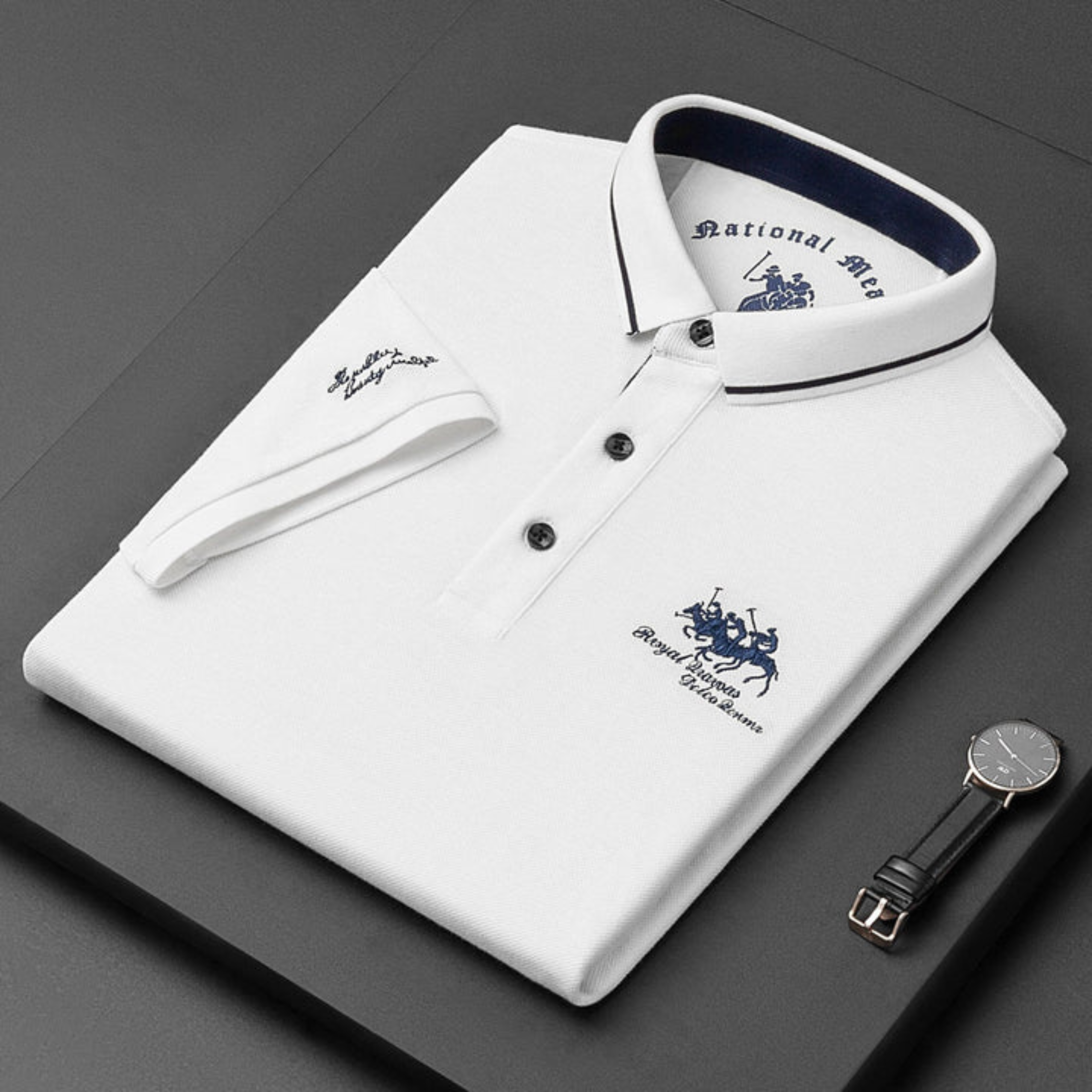 T-shirt polo anglaise pour hommes | Manche courte