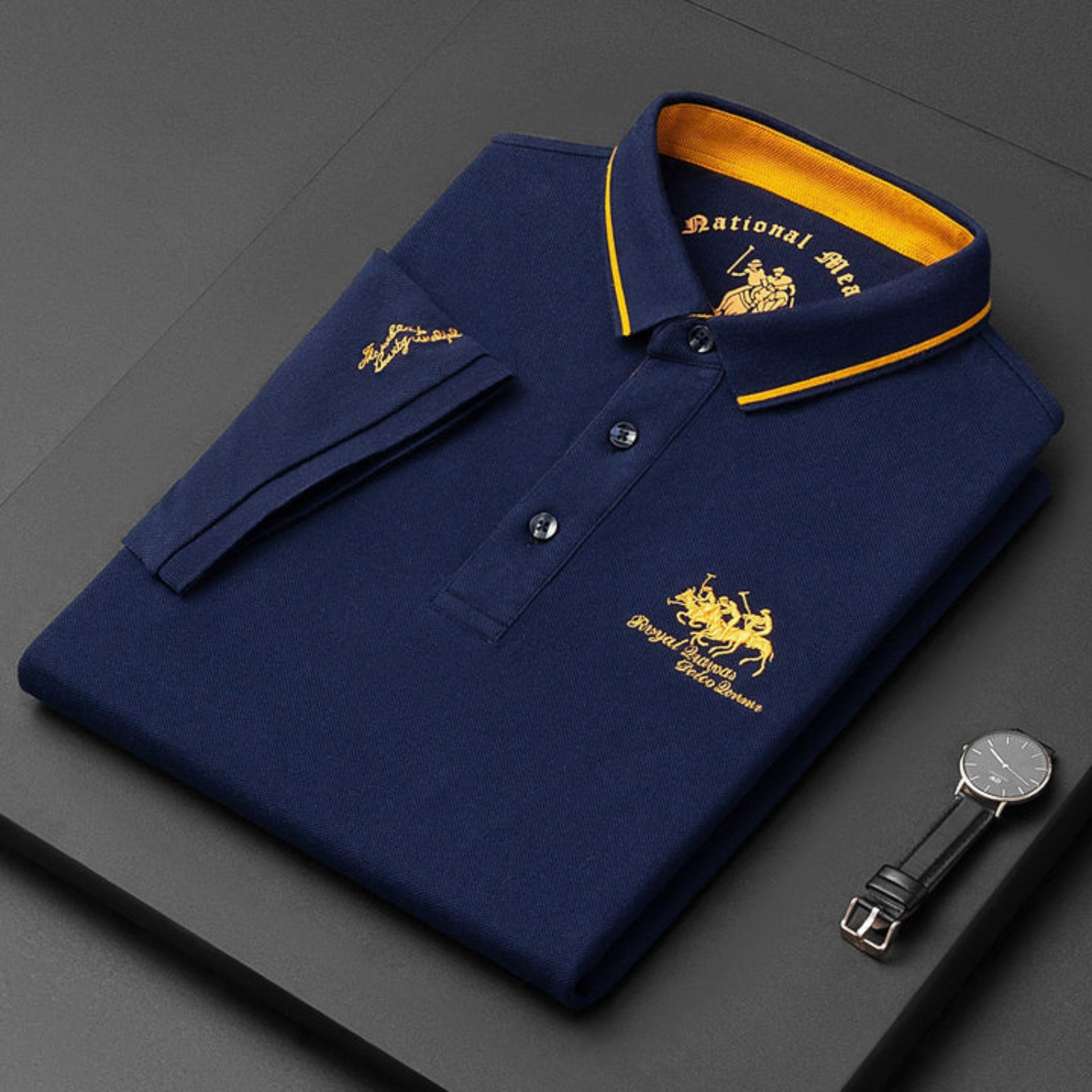 T-shirt polo anglaise pour hommes | Manche courte