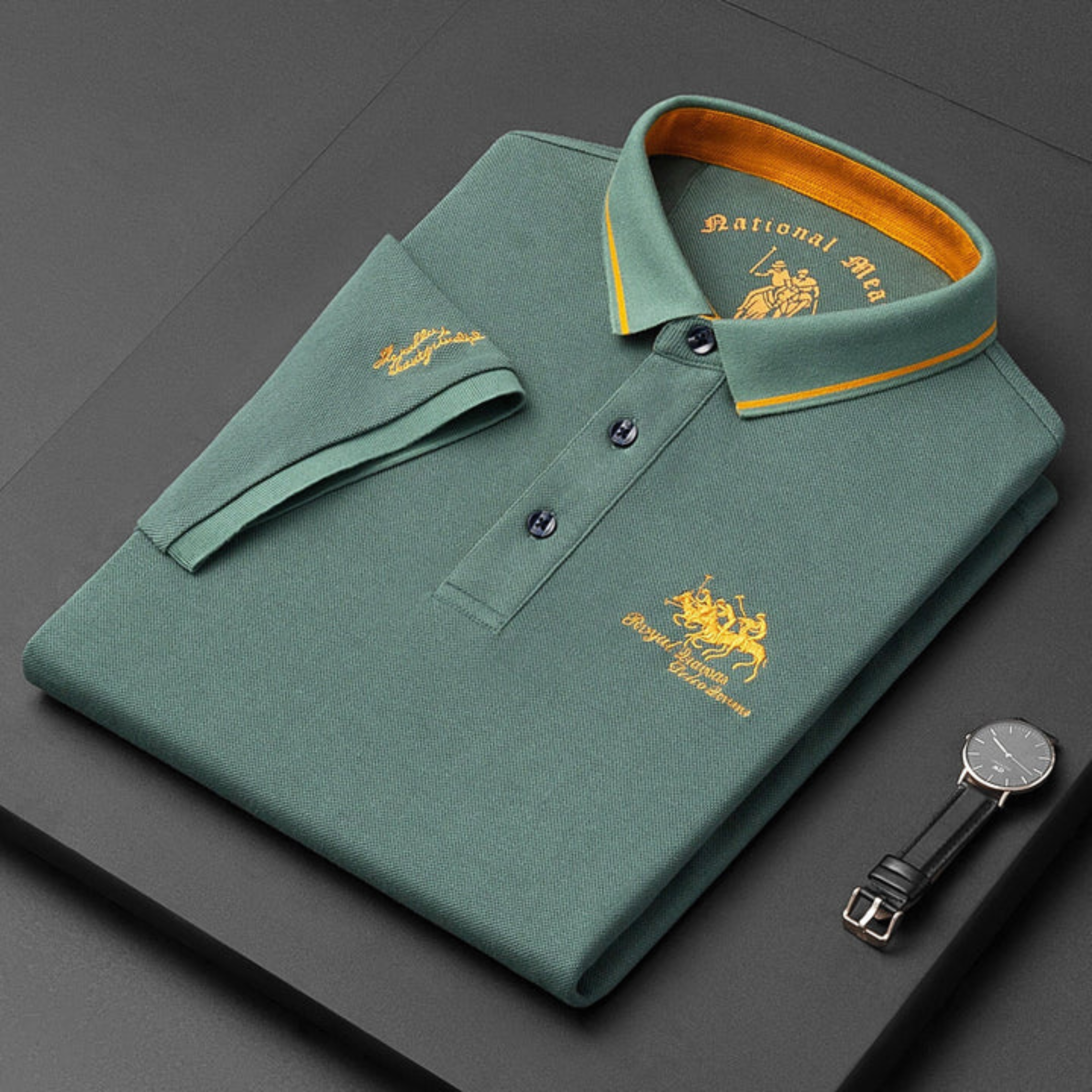T-shirt polo anglaise pour hommes | Manche courte