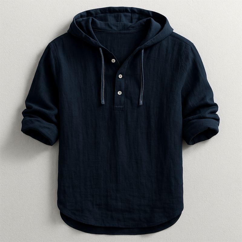 Chemise pull avec capuche pour hommes | Long