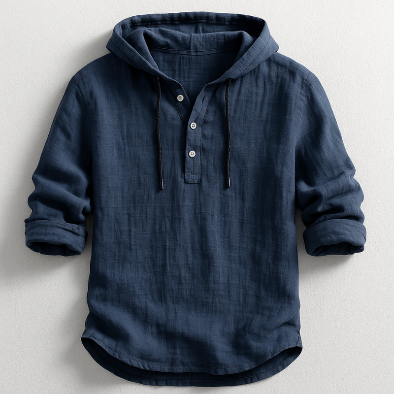 Chemise pull avec capuche pour hommes | Long