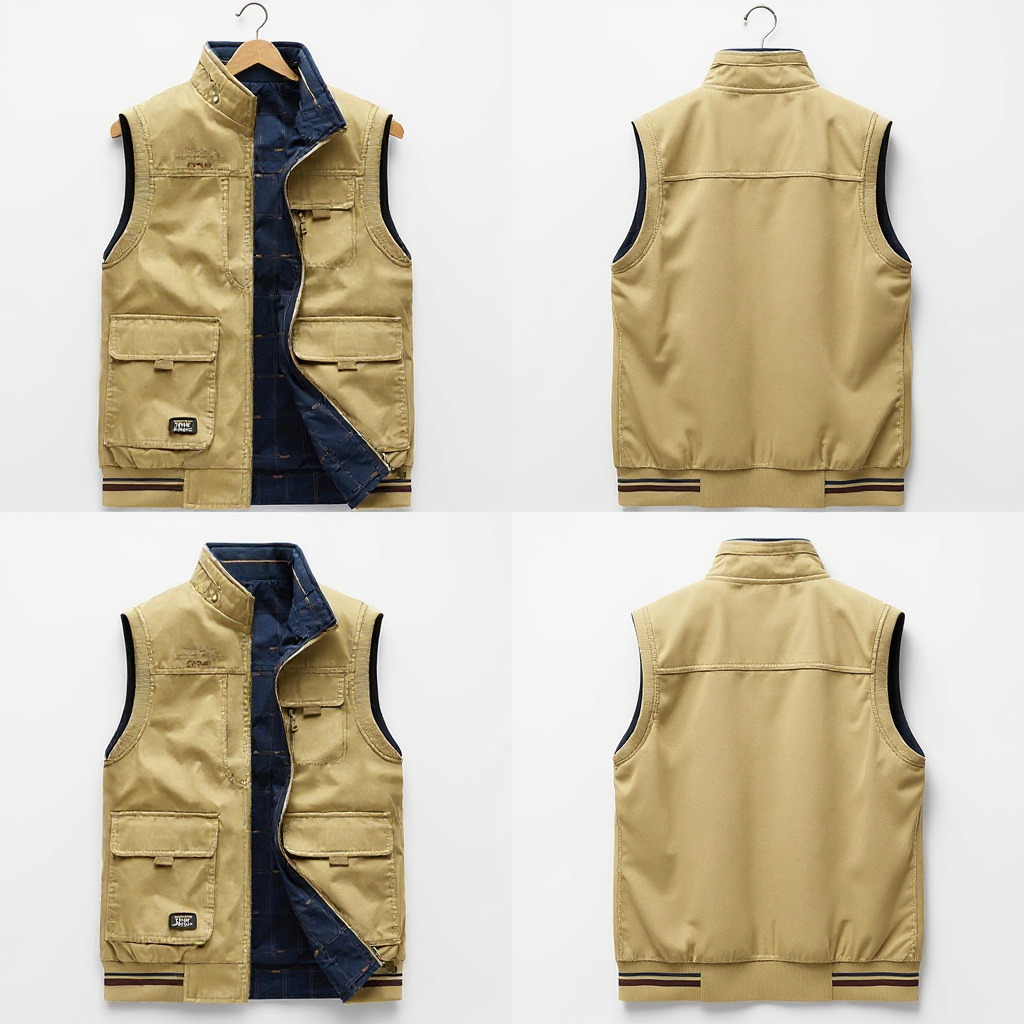 Veste gilet sans manche pour hommes | Long