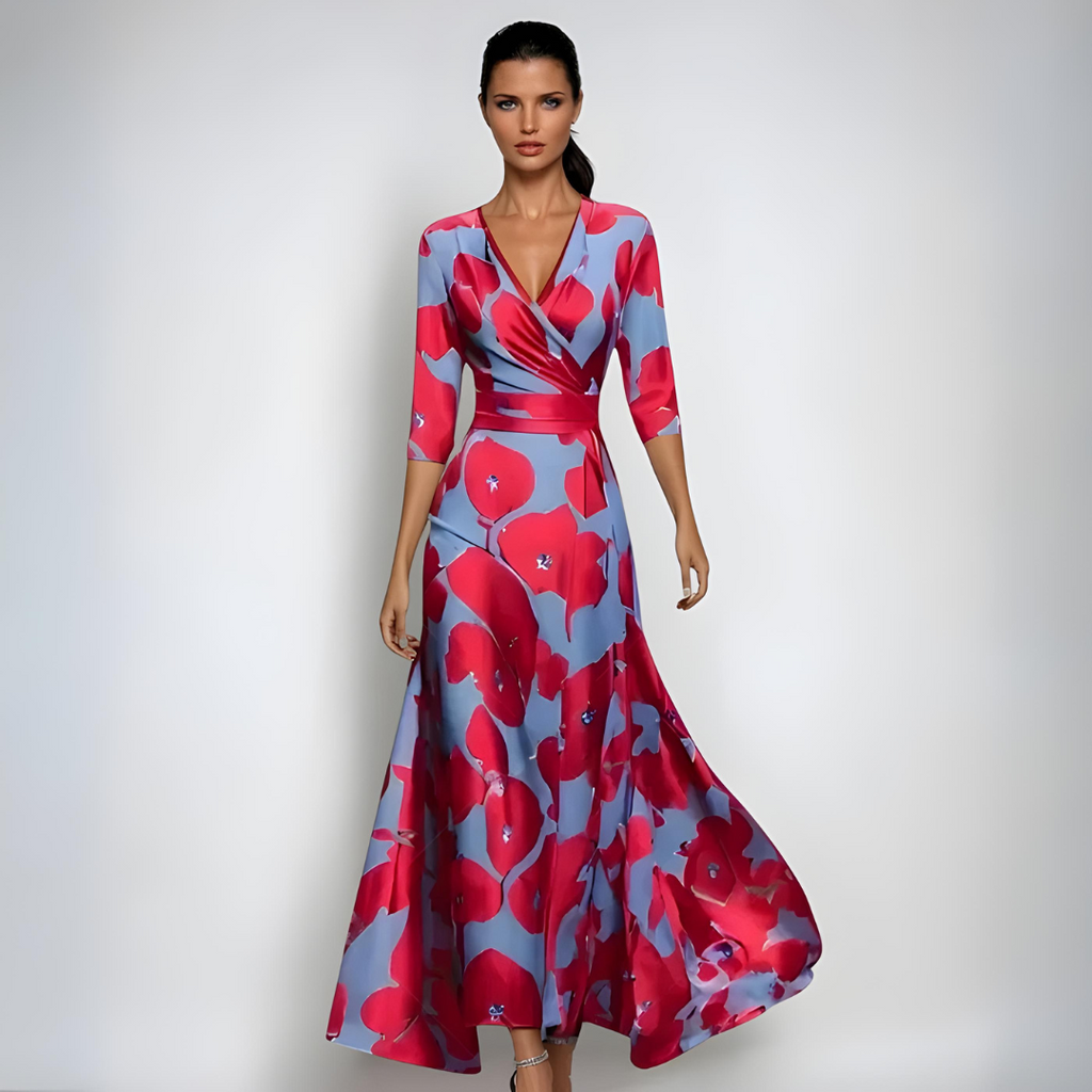 Robe d'invitée de mariage longue pour femme | Maxi