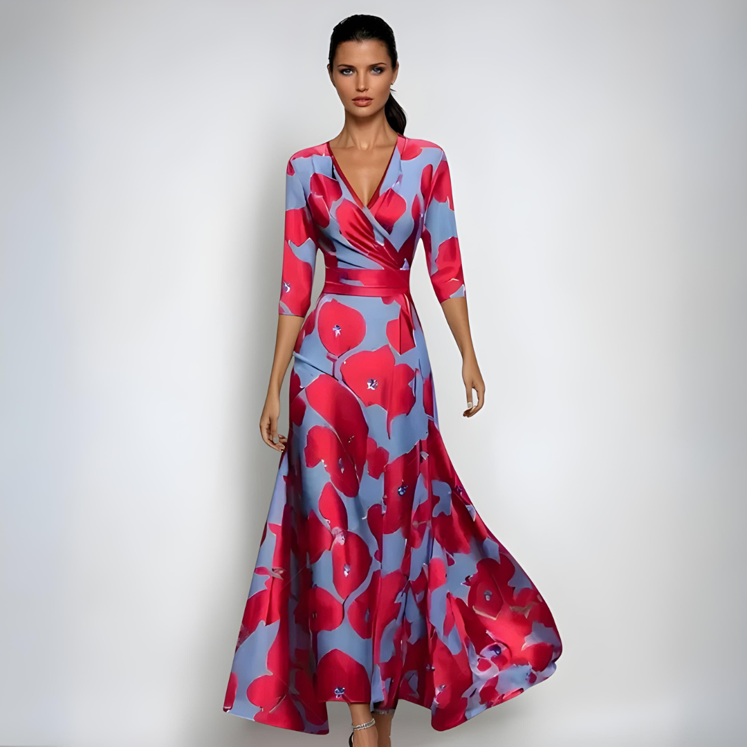 Robe d'invitée de mariage longue pour femme | Maxi
