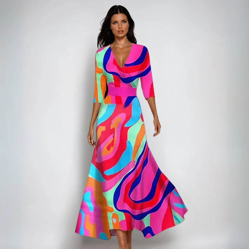 Robe d'invitée de mariage longue pour femme | Maxi