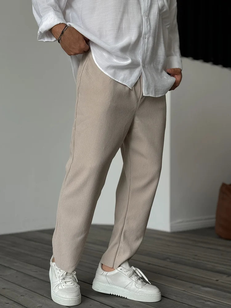 Pantalon tailleur pour hommes | Chino jogger large baggy