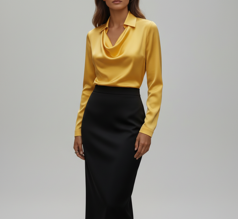 Chemisier chic pour femme | Blouse manche longue élégante